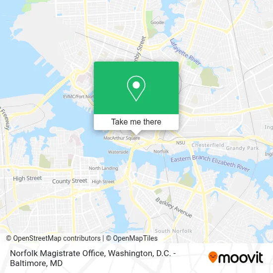Norfolk Magistrate Office map