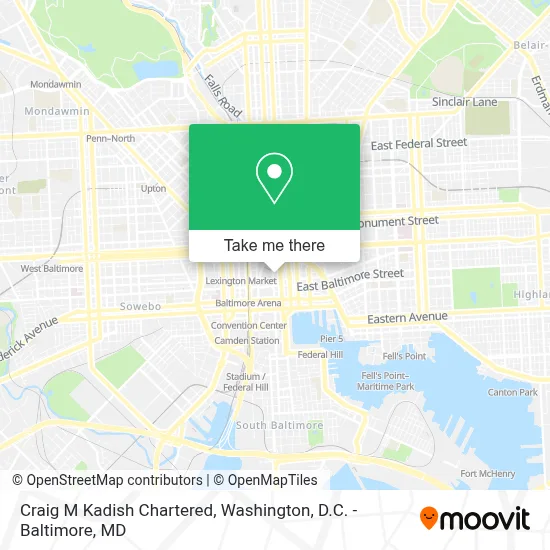 Craig M Kadish Chartered map