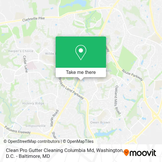 Clean Pro Gutter Cleaning Columbia Md map