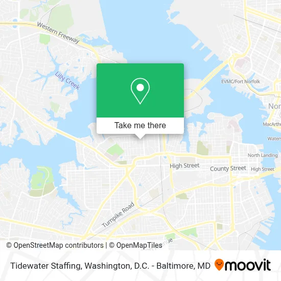 Tidewater Staffing map