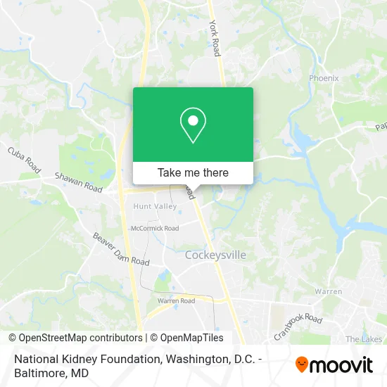 National Kidney Foundation map