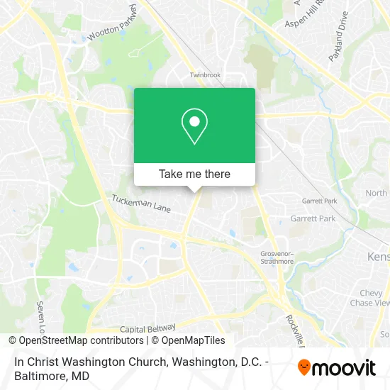 In Christ Washington Church map