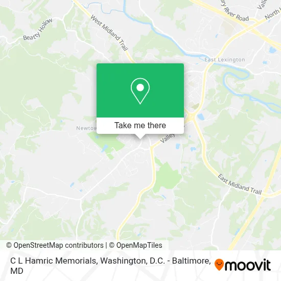 C L Hamric Memorials map