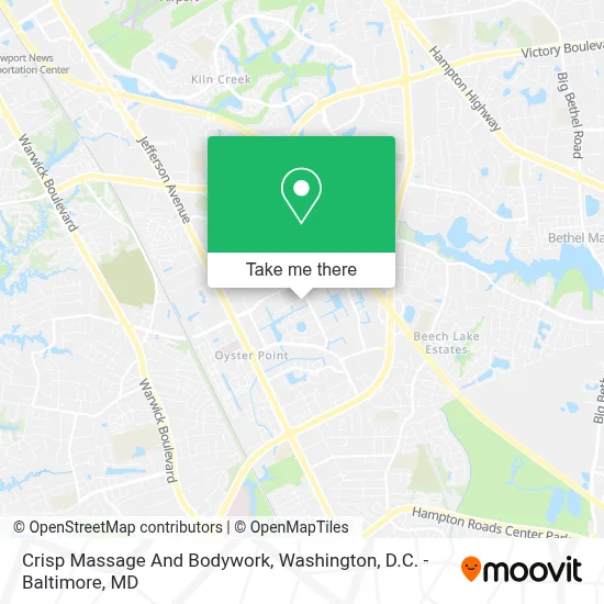 Crisp Massage And Bodywork map
