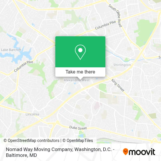 Nomad Way Moving Company map