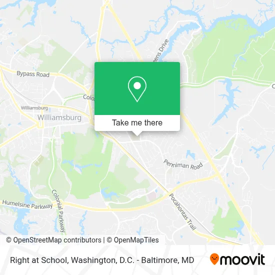 Right at School map
