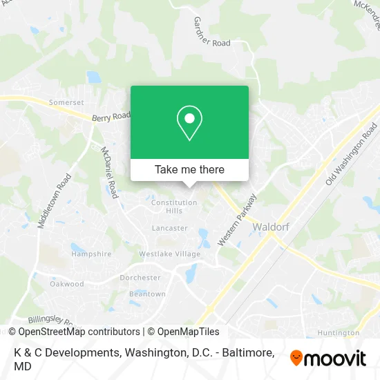 K & C Developments map