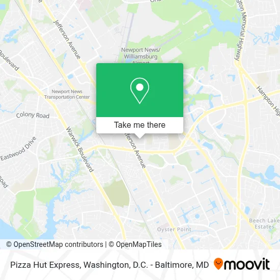 Pizza Hut Express map