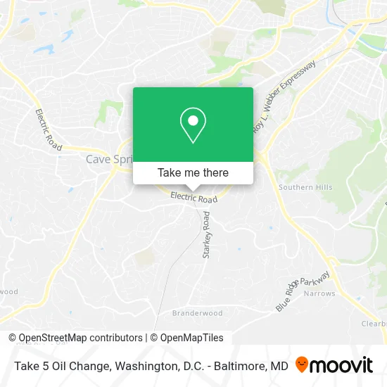 Take 5 Oil Change map