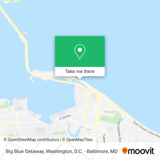 Big Blue Getaway map