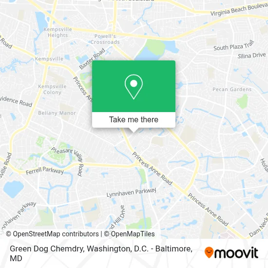 Green Dog Chemdry map