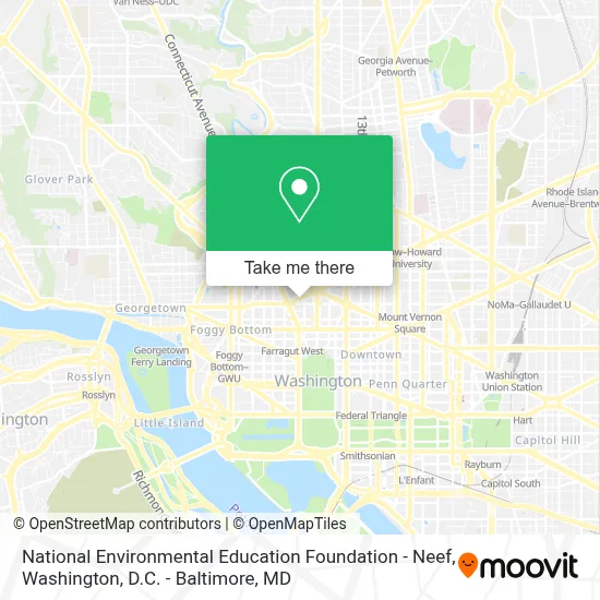 National Environmental Education Foundation - Neef map
