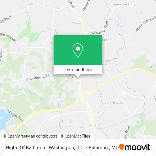 High's Of Baltimore map
