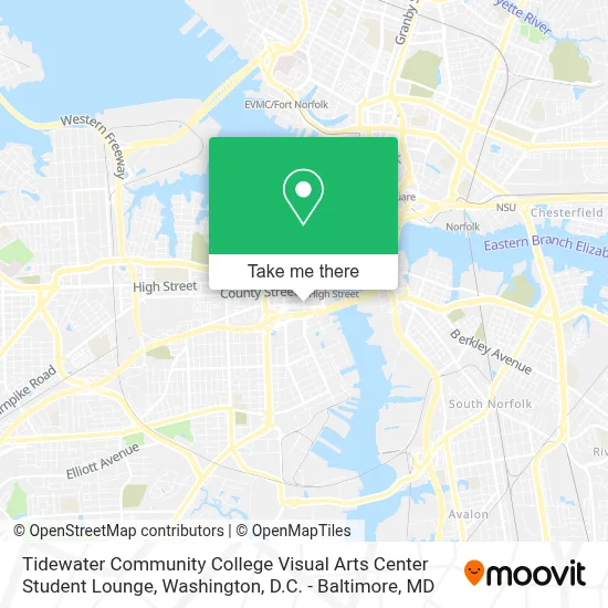 Tidewater Community College Visual Arts Center Student Lounge map