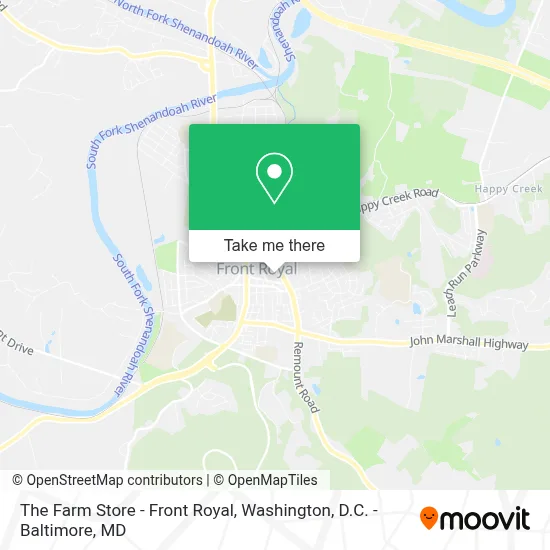 The Farm Store - Front Royal map