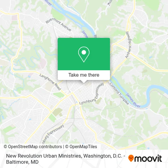 New Revolution Urban Ministries map