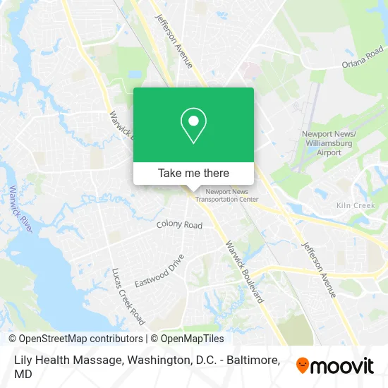 Lily Health Massage map