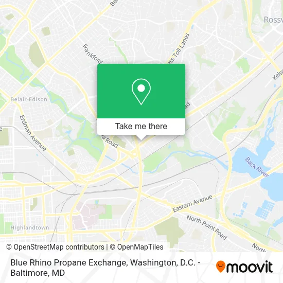 Blue Rhino Propane Exchange map