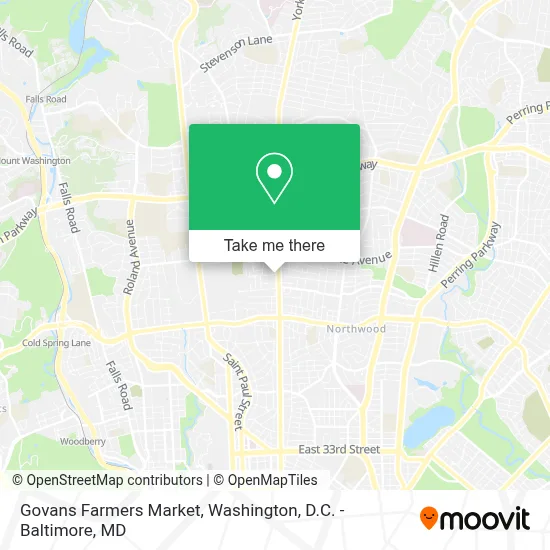 Govans Farmers Market map