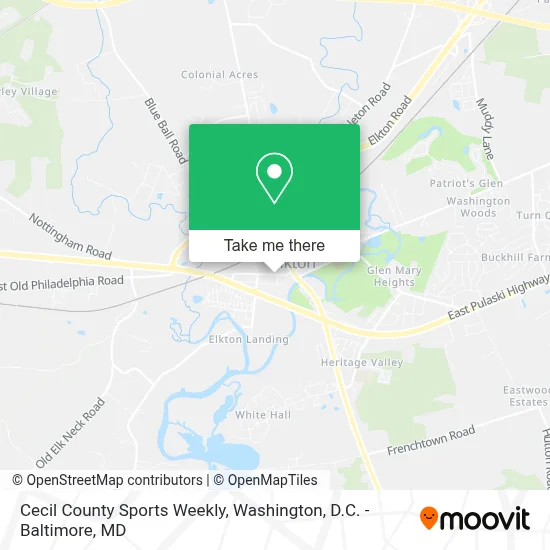 Cecil County Sports Weekly map