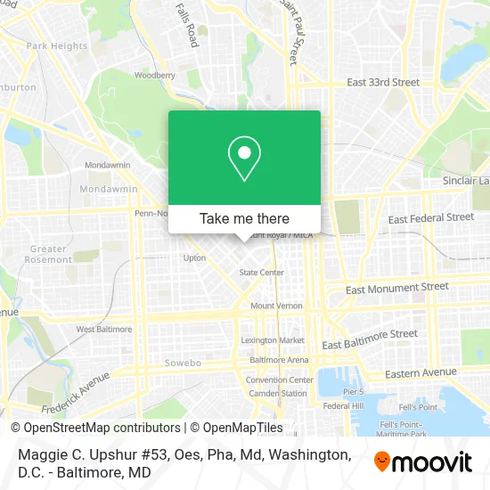 Maggie C. Upshur #53, Oes, Pha, Md map
