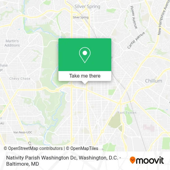 Nativity Parish Washington Dc map