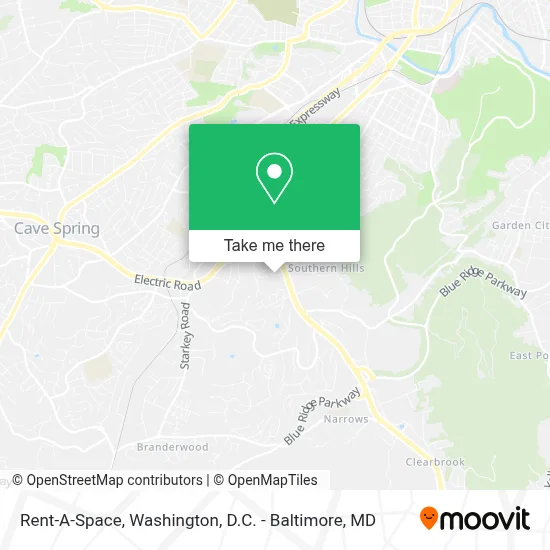 Rent-A-Space map