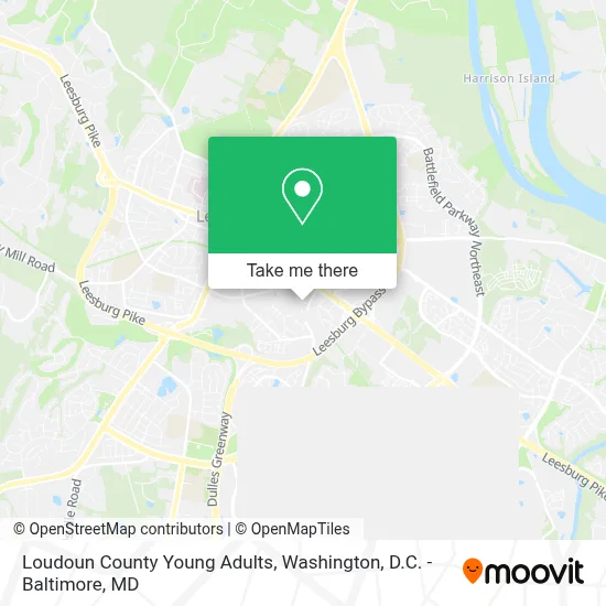 Loudoun County Young Adults map