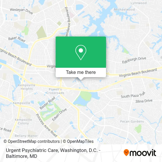 Urgent Psychiatric Care map