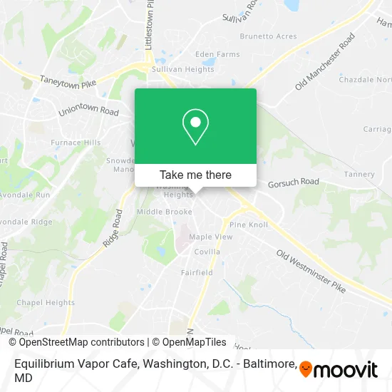 Equilibrium Vapor Cafe map