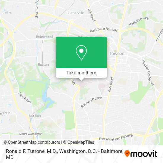 Ronald F. Tutrone, M.D. map