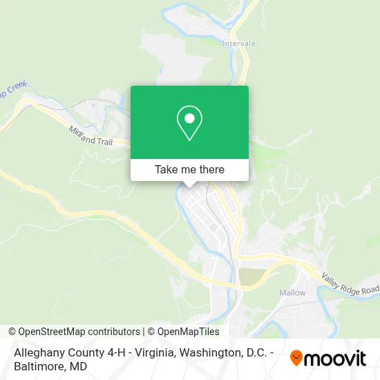 Alleghany County 4-H - Virginia map