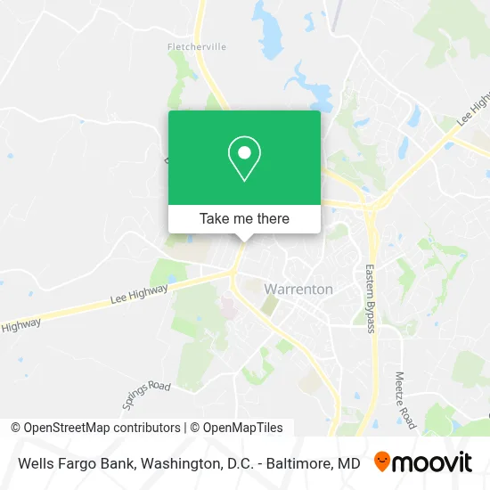 Wells Fargo Bank map