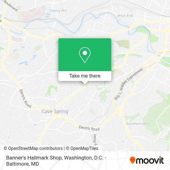 Banner's Hallmark Shop map