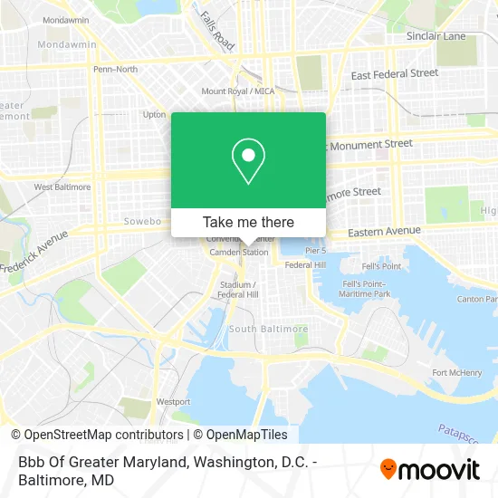 Bbb Of Greater Maryland map