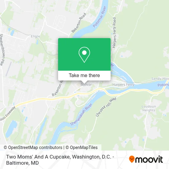 Two Moms' And A Cupcake map