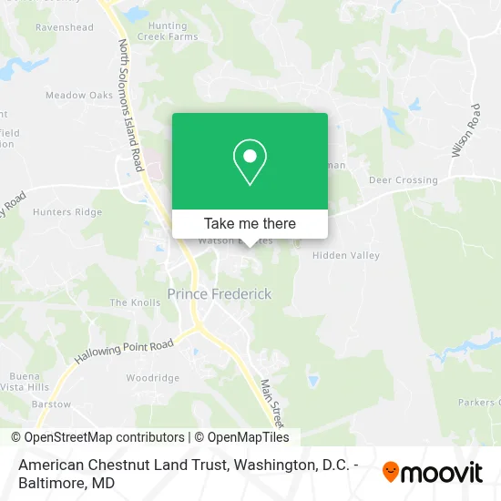 American Chestnut Land Trust map