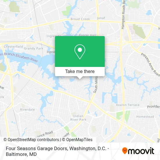 Four Seasons Garage Doors map