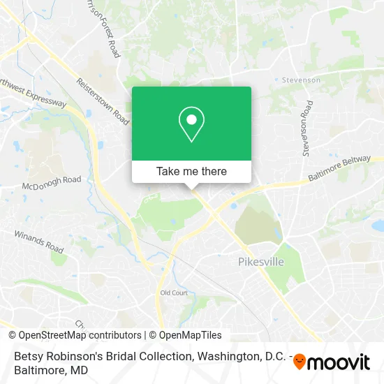 Betsy Robinson's Bridal Collection map