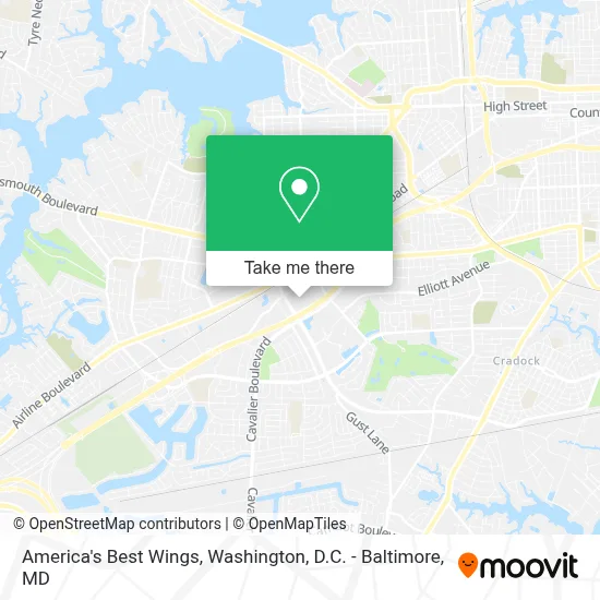 America's Best Wings map
