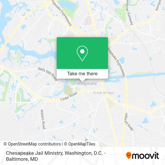 Chesapeake Jail Ministry map