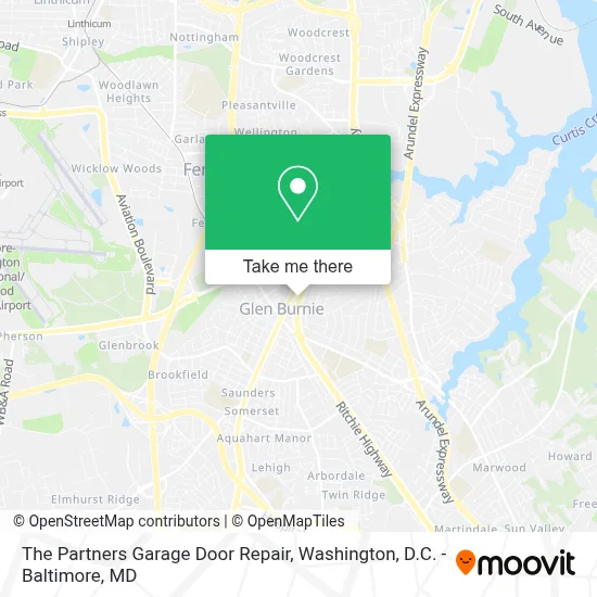 The Partners Garage Door Repair map