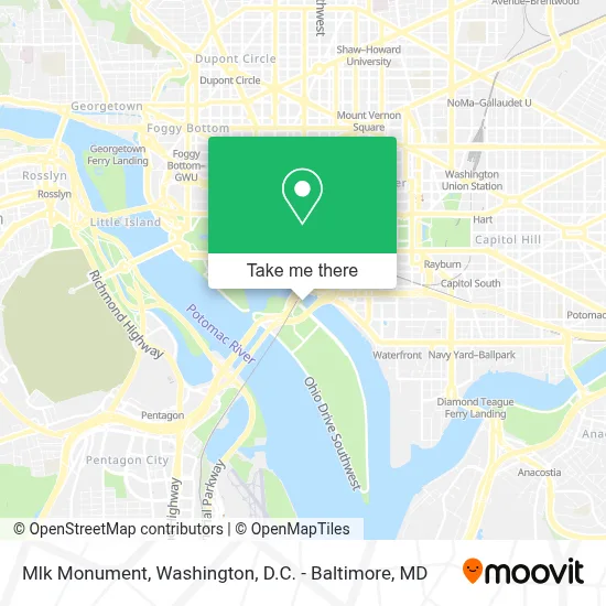 Mlk Monument map