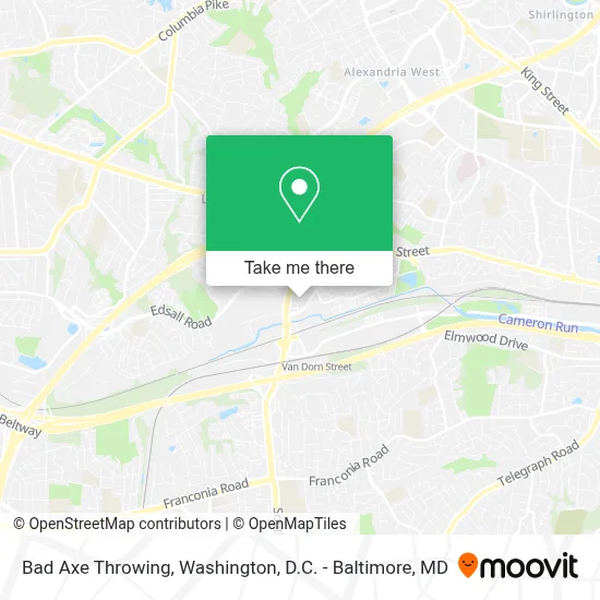 Bad Axe Throwing map