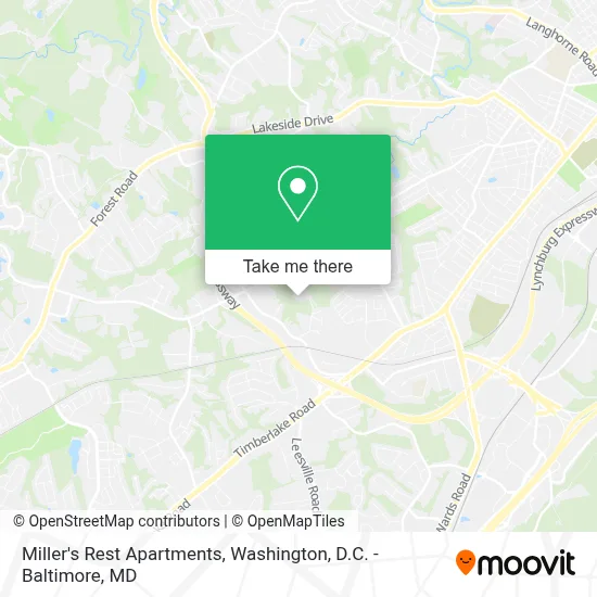 Miller's Rest Apartments map