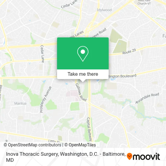 Inova Thoracic Surgery map