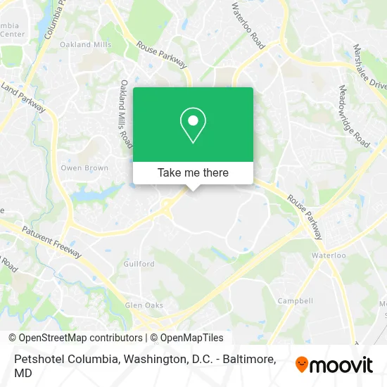 Petshotel Columbia map