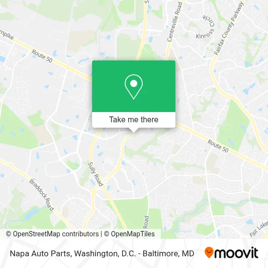 Napa Auto Parts map