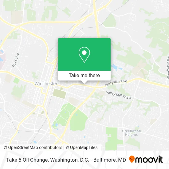 Take 5 Oil Change map