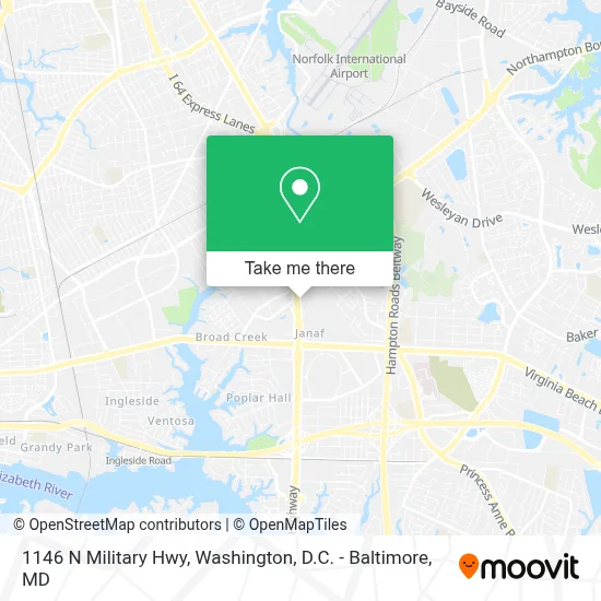 1146 N Military Hwy map